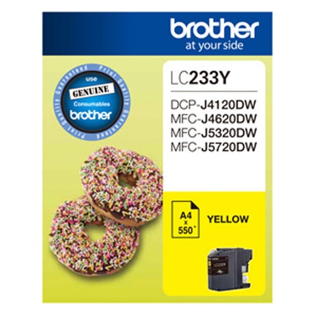 Brother LC233 Yellow Ink Cartridge