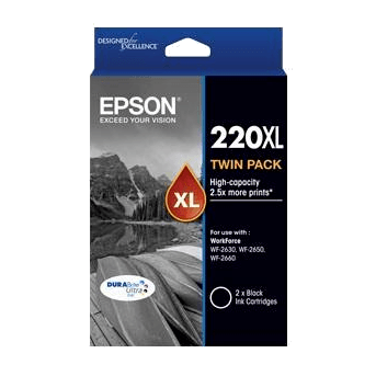 Epson 220 HY Black Twin Pack