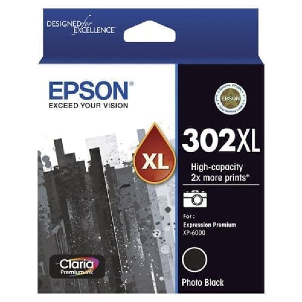 Epson 302 HY Ph Blk Ink Cartridge