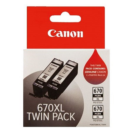 Canon PGI670XL Black Ink Cartridge Twin Pack